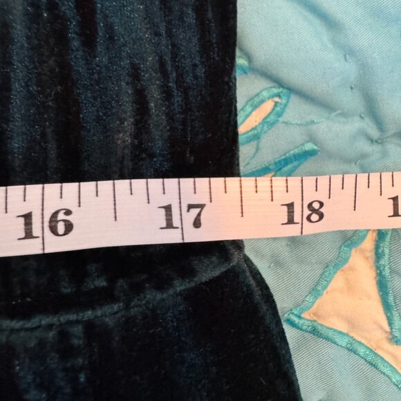 Autres Filles Deep Emerald Teal Green Crushed Velvet Blazer and Pants Suit Set - Picture 13 of 16